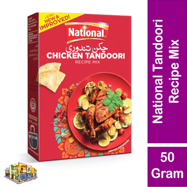 National Chicken Tandoori Masala Mix Spice 50 Gram Pack / Masala Ayam Tandoori Campuran Rempah Ratus / চিকেন তান্দুরী মশলা