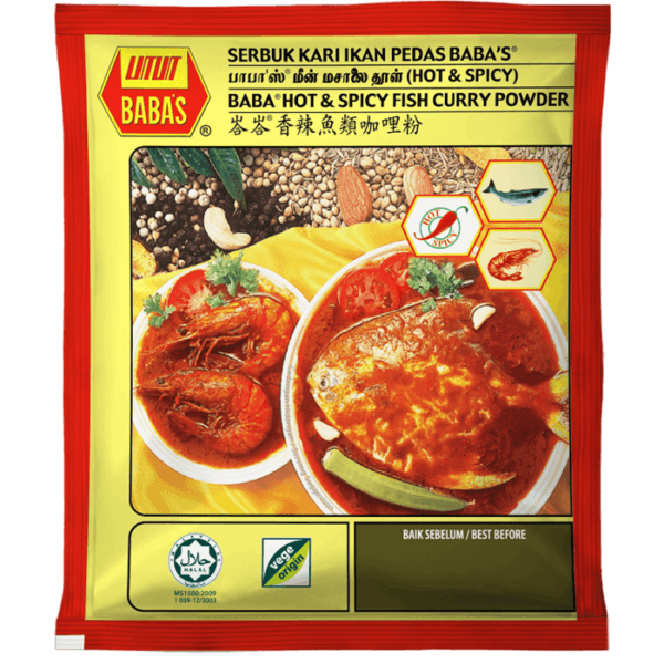 Baba's Hot and Spicy Fish Curry Powder / Serbuk Kari Ikan Pedas Baba's / বাবা'স ঝাল মাছের কারি পাউডার