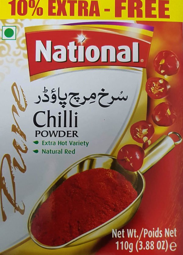 National Chilli Powder 110 Gram Pack