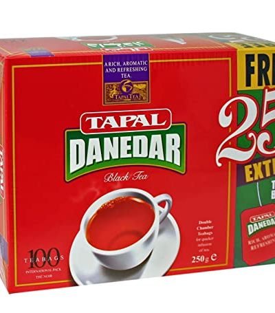 Tapal Danedar Black Tea – 100 Teabags + 25 Extra | Strong, Aromatic Tea for a Perfect Cup Every Time