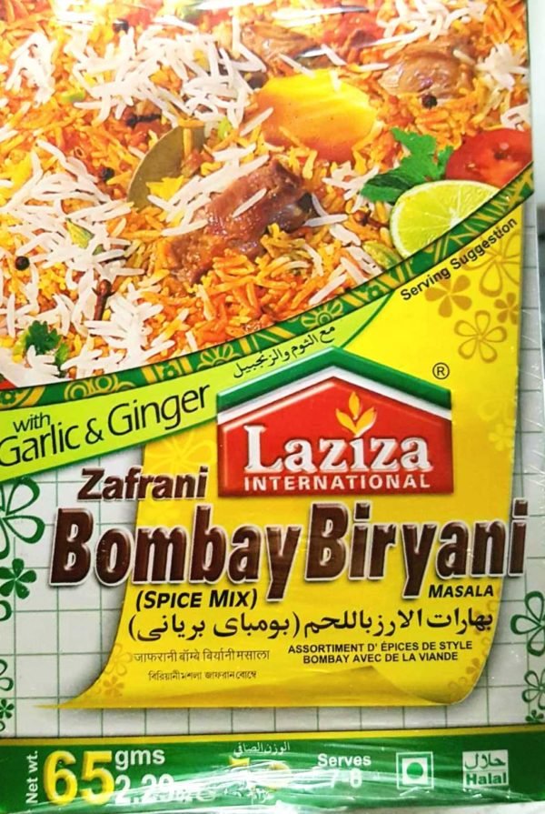 Laziza Zafrani Bombay Biryani Masala 65 Gram Pack