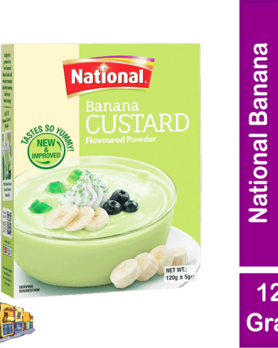 National Banana Custard Powder 120g – Rich, Creamy Banana Dessert Mix