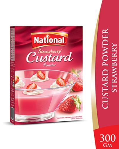 National Strawberry Custard Powder (300 Gram Pack)