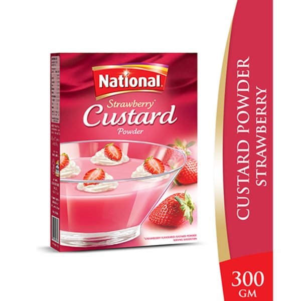 National Strawberry Custard Powder (300 Gram Pack)
