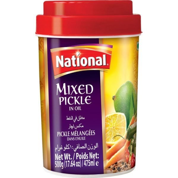 National Mixed Pickle in Oil 500 Gram Jar