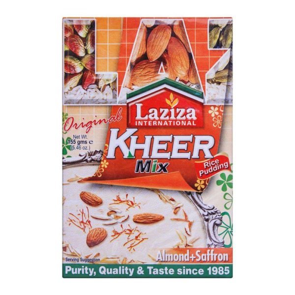 Laziza Kheer Mix Rice Pudding Almond and Saffron 155 Grams (5.46 OZ)