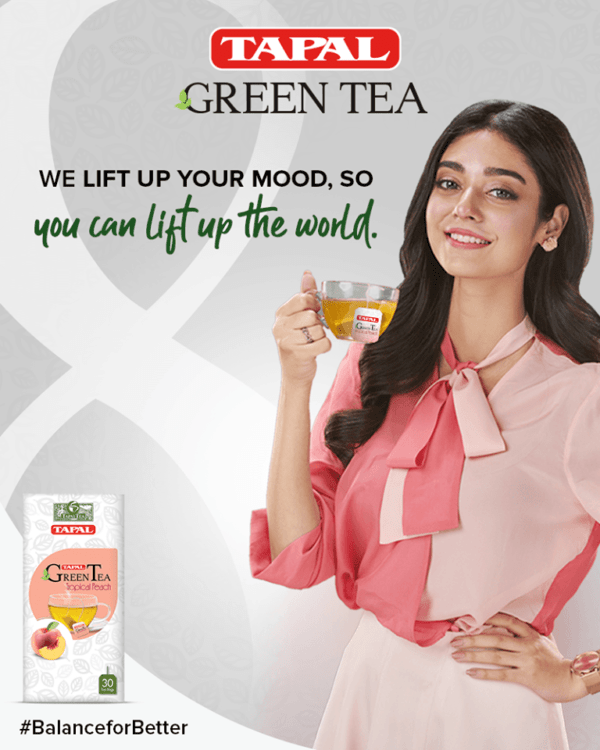 Tapal Green Tea Tropical Peach ( 30 TEA BAGS) - Image 2