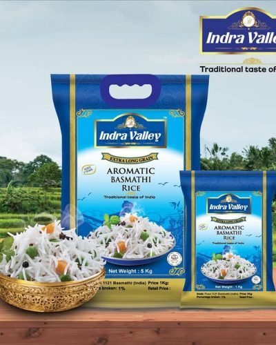 Indra Valley aromatic Basmathi Extra Long Grain (1 KG Pack)