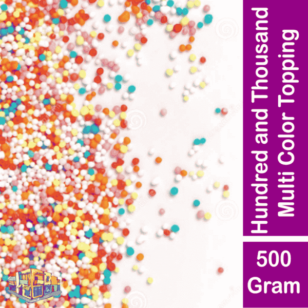 Hundred and Thousand/ Nonpareils / Multi Colour Topping Sprinkles for Cakes and Baking 500 Gram Pack