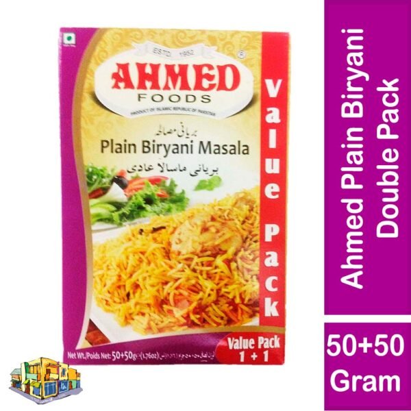 Ahmed Plain Biryani Masala Value Pack (50 Gram 2 Pack Each)