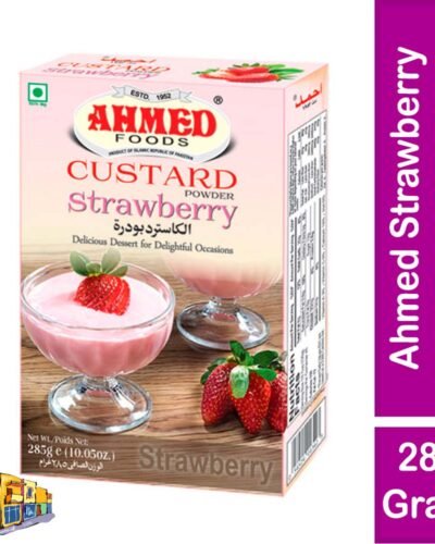 Ahmed Strawberry Custard Powder 285 Gram Pack