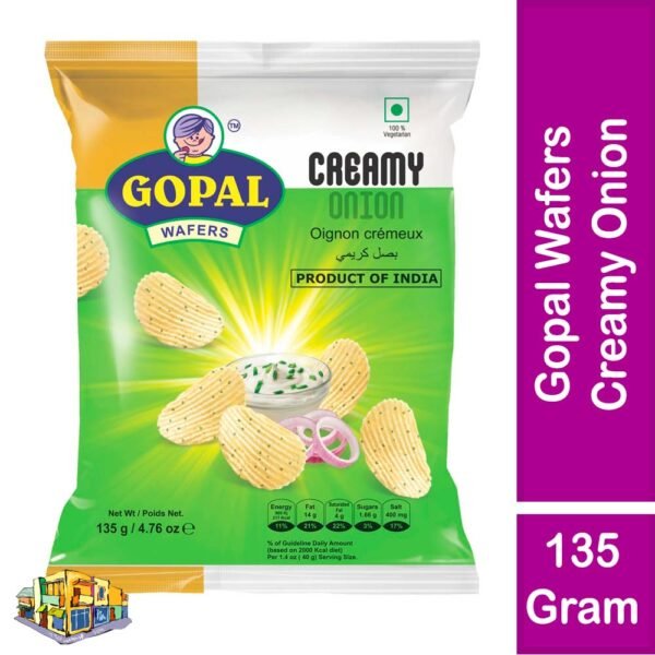 Gopal Wafers Creamy Onion 135 Gram Pack