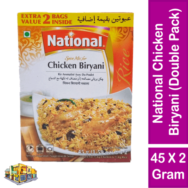 National Chicken Biryani Mix Spice / Biryani Ayam Campuran Rempah Ratus / চিকেন বিরিয়ানী মশলা Double (45+45=90) Pack