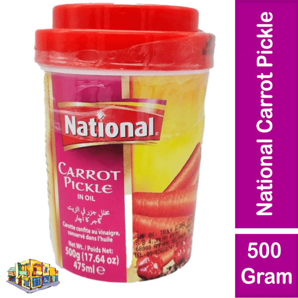 National Carrot Pickle In Oil 500 Gram Jar