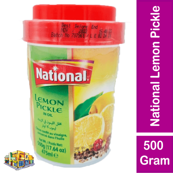 National Lemon Pickle In Oil 500 Gram Jar