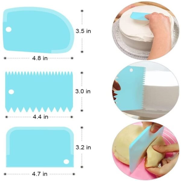 1/2 Pcs Useful Curved Cream Spatula DIY Pastry Cutters Fondant Dough Scraper Cake Cutter Pastry Baking Tool Kitchen Accessories - Image 6