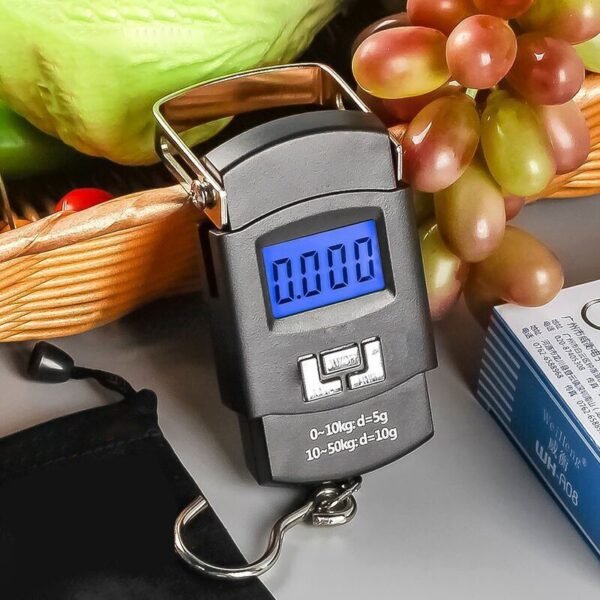 50kg Portable Electronic Portable Luggage Scale LCD Digital Display Screen Express Delivery Scale Hook Mini Household Scale - Image 5