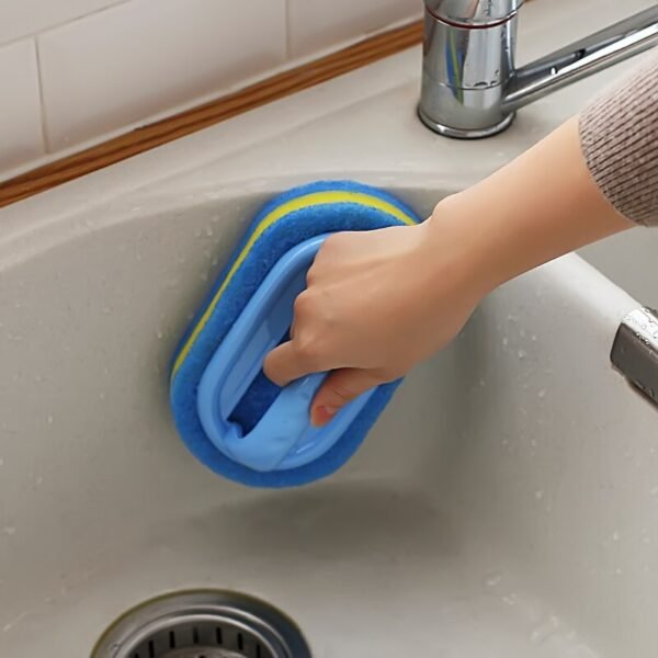 Kitchen Bathroom Toilet Cleaning magic sponge Glass Wall Cleaning Bath Brush Handle Sponge Ceramic Window Slot Clean Brush - Image 4