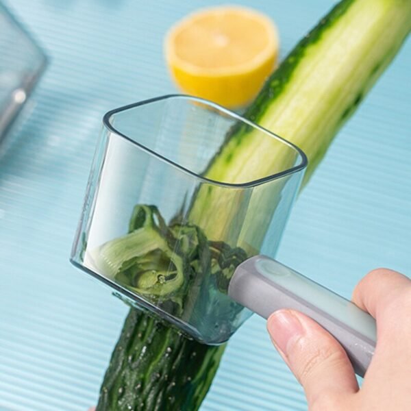 Kitchen Gadget Stainless Steel Single Head Peeler Vegetable and Fruit Long Handle Creative Peeler with Storage - Image 4