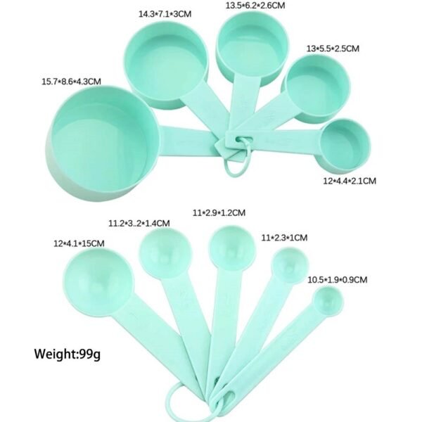 Useful 10 Pcs Per Set Measuring Scoops Portable Stack Able Spoon Cups Baking Accessories Kitchen - Image 6