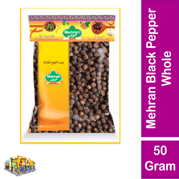 Mehran Black Pepper Whole 50 Gram Pack