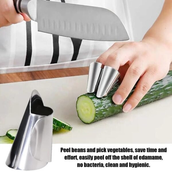 1/5pcs Pea Sheller Stainless Steel Stripper Beans Peeling Tool Convenient For Peeling Beans Peas Nuts Kitchen Hand Protecto P1I0 - Image 2