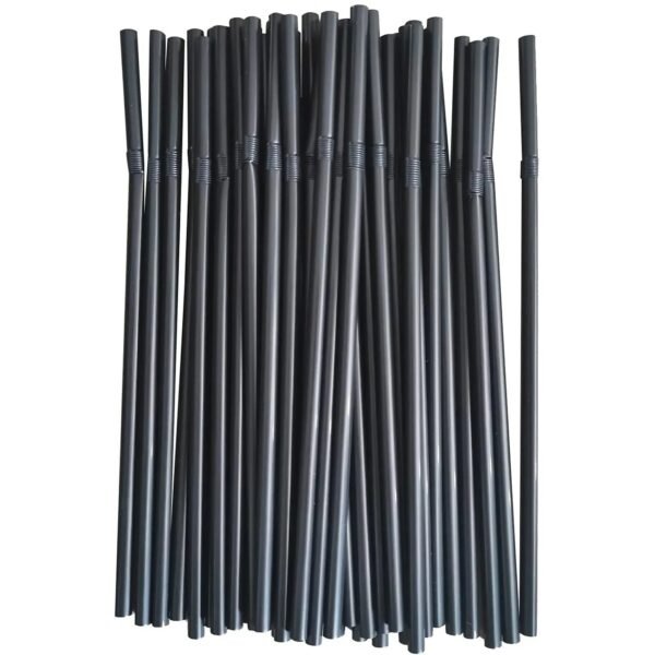 100-1500Pcs Black Disposable Plastic Straws For Drinking Wedding Kitchen Dining Bar Supplies Party Beverage Cocktail Straw - Image 2