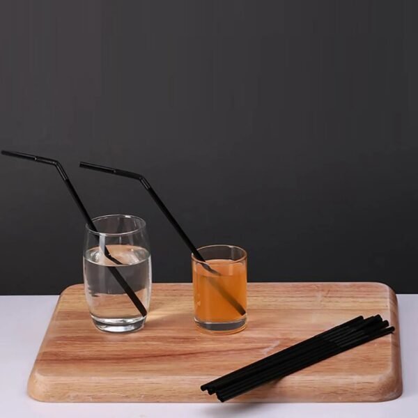100-1500Pcs Black Disposable Plastic Straws For Drinking Wedding Kitchen Dining Bar Supplies Party Beverage Cocktail Straw - Image 4