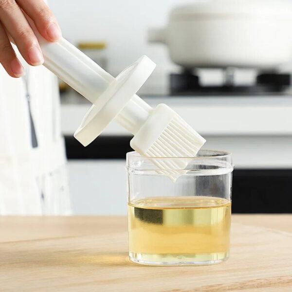 1PC White Oil Brush High Temperature Resistant Silicone Bottle Brush Portable Barbecue Oil Brush For Kitchen Baking Articles - Image 5