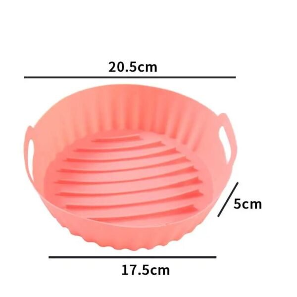 1Pc Black/Pink/Gray Air Fryer Silicone Dish for Air Fryer Oil Absorption And Stain Prevention Kitchen Supplies - Image 6