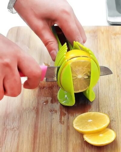 1Pc Handheld Tomato Onion Slicer Bread Clip Fruit Vegetable Cutting Lemon Shreadders Potato Apple Gadget Kitchen Accessories