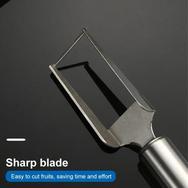 2 In 1 Watermelon Cutter Slicer Tool Fork Stainless Steel Watermelon Fruit Slicer Fruit Salad Knife Fork Tool Kitchen Gadget - Image 5