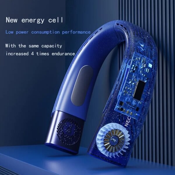 2023 Hanging Neck Fan Portable Air Conditioner USB 4000mah Rechargeable Air Cooler 5 Speed Electric Fan For Outdoor - Image 5
