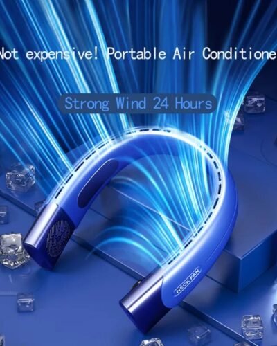 2023 Hanging Neck Fan Portable Air Conditioner USB 4000mah Rechargeable Air Cooler 5 Speed Electric Fan For Outdoor