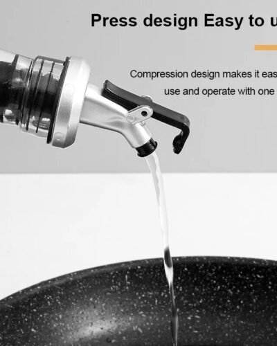 3pcs Silver Household Kitchen Seasoning Bottles Soy Sauce Vinegar Bottles Mouth Stoppers No Oil Leakage No Oil Hanging