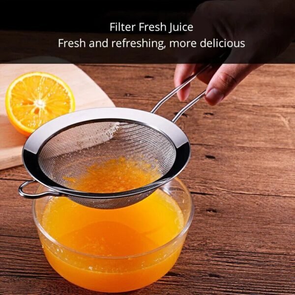 3pcs Stainless Steel Strainer Food Strainer Kitchen Mesh Filter Spoon For Soy Milk Quinoa Tea Soup Sifting Baking Straining - Image 2