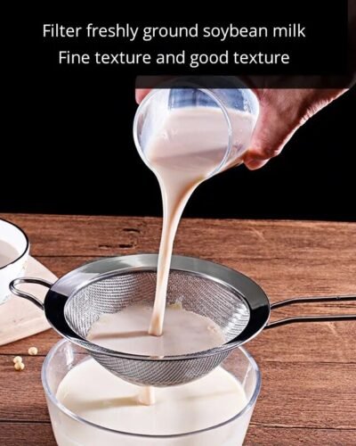 3pcs Stainless Steel Strainer Food Strainer Kitchen Mesh Filter Spoon For Soy Milk Quinoa Tea Soup Sifting Baking Straining