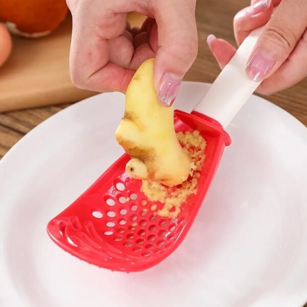 EW Japanese Cuisine Spoon Multi-Functional Colander Baby Food Supplement Mashed Potato Mashed Ginger Minced Kitchen Gadget - Image 2