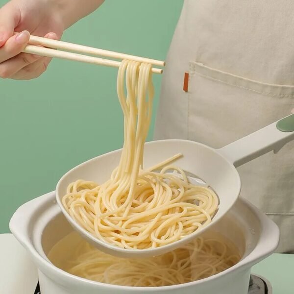 Leak Kitchen Pasta Spoon Fishing Dumplings Long Handle Food Grade High Temperature Resistant Spaghetti Large Funnel - Image 5