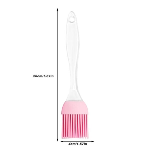 Oil Brush Silicone Barbecue Cooking Seasoning BBQ Brush with Handle Kitchen Baking Tool, Orange - Image 6