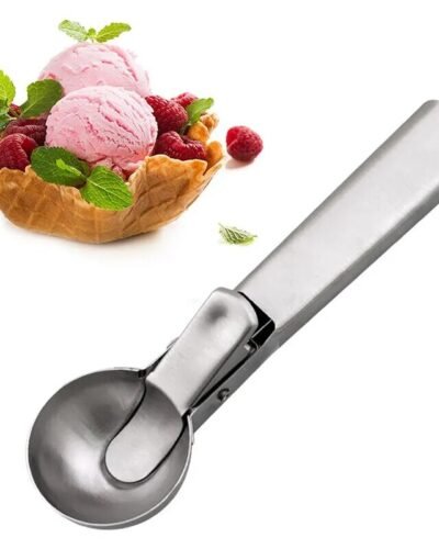 Premium Stainless Steel Ice Cream Scoop with Trigger Fruit Scoop Perfect for Frozen Yogurt Sundae Ice Cream Meatball