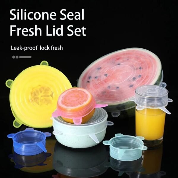 Silicone Cover Stretch Lids Reusable Durable For Fresh Food Leftovers Keep Food Fresh Washable Cookware Bowl Microwave Cover - Image 2