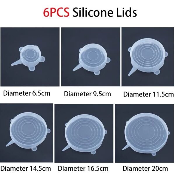 Silicone Cover Stretch Lids Reusable Durable For Fresh Food Leftovers Keep Food Fresh Washable Cookware Bowl Microwave Cover - Image 5