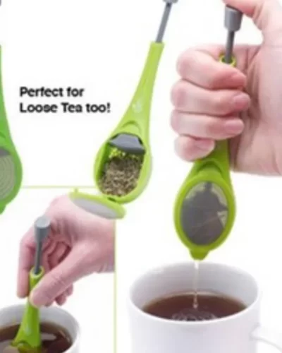 Tea Infuser Built-in plunger Healthy Intense Flavor Reusable Tea bag Plastic Tea&Coffee Strainer Measure Swirl Steep Stir&Press