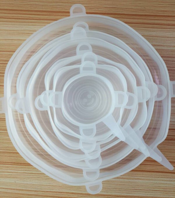 The 6-piece set of multi-functional silicone lid can be stretched to seal the fruit and vegetable lid - Image 3