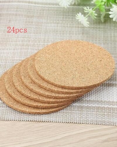 24 Piece Natural Cork Coasters