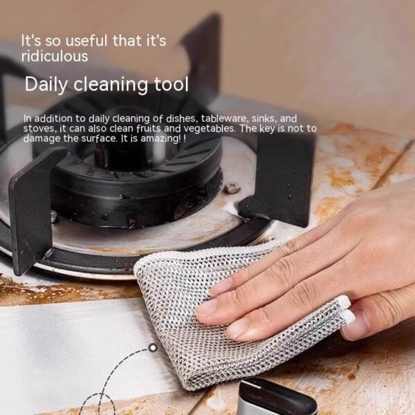 Steel Wire Ball Cloth Kitchen Cleaning Dishcloth - Image 2