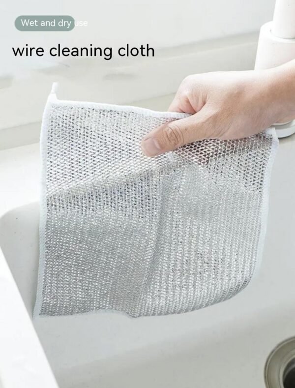 Steel Wire Ball Cloth Kitchen Cleaning Dishcloth - Image 4