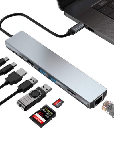 PD Eight-in-one Expansion Dock Usb Docking Station Type-c Hub Splitter