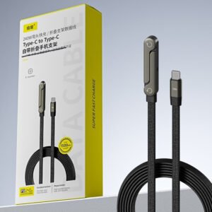 Fast Charging Foldable Bracket Data Cable 2-in-1 Data Wire Foldable Phone Tablet Stand Type-C To Type-C USB-A To Type-C